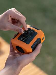 ViSSKO Ventilador de cintura resistente para homens - 4 velocidades, bateria de 8000 mAh, lanterna e saída de energia USB