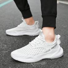 Men's Low-Top Breathable Lightweight Lace-Up Casual Fashion Sneakers, Versatile Sports Shoes For All Seasons