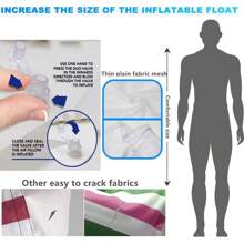 1 Pc Inflatable Pool Floats Adult Size Water Hammock, Pool Floaties Toys, 4-In-1 Multi-Purpose Floats For Swimming Pool, Pool Rafts Lounge Chairs Floating, For Adults Vacation Fun And Rest - Multicolor - View 5