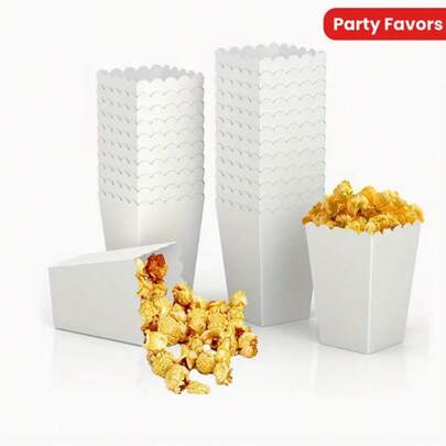 12 hộp đựng thực phẩm bỏng ngô, khoai tây chiên, bánh mì kẹp thịt đơn giản màu đen và trắng