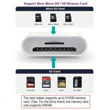 1pc Dual Slot Card Reader, OTG Data Transfer Adapter, High-Speed Card Reader Converter Cable, Compatible With Lightning Interface Devices, SD/TF Cards Plug And Play, Universal Card Reader For Smartphones And Tablets - White - View 5