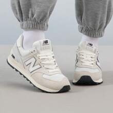 New Balance NB 574 Series Retro Running Shoes, Low-Top Casual Sports Shoes, Unisex - White - View 7