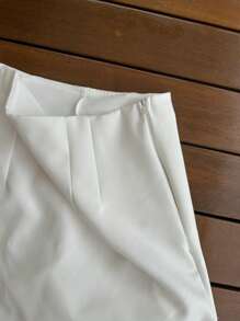 Skirt With Tailored Shorts \Plain\ Women's Fashion - trắng - Xem 4