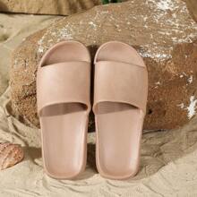 [Thin Sole] 2025 New Fashion Versatile EVA Couples Slippers, Unisex Casual Home Shoes, Simple & Elegant, Suitable For Bathroom & Outdoor, Soft, Non-Slip, Lightweight, Comfortable, Stylish Couple Sandals, Ins Style