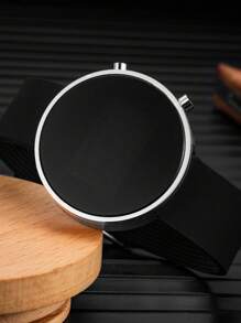 Fashionable Women's Round LED Electronic Watch, The Best Gift For Ladies, Mothers On Mother's Day - Black - View 4