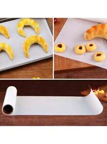 IMPORTEEK Papel Encerado Antiadherente Hornear Reposteria Alimentos 5m - Blanco - Ver 7