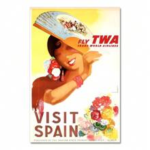 1pc Wall Arts Posters Frameless Spain Madrid San Sebastain Travel Canvas Painting Vintage Wall Kraft Posters Coated Wall Stickers Home Decorative Pictures Gift Pop - Multicolor - View 24