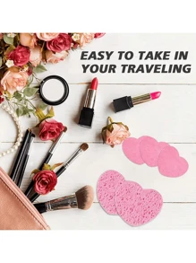 10/20/30/50 件心形压缩面部海绵，适用于美容师 - 100% 天然纤维专业水疗海绵，用于面部清洁、按摩、去角质、面膜、卸妆 - 彩色 - 查看 2