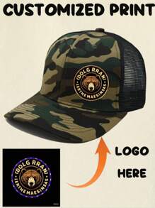 Richardson Trucker Cap | Breathable Mesh And Quick-Dry Sweatband [Custom Logo Print | Golf Fishing Hiking Camping Clothing & Corporate Team Sun Protection Hat - Customized Picture Style - View 5