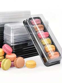 10/15pcs, Mini Container Cake Gift Tray, Macaron Packaging Box, Wedding Decoration, Wedding Gift Box, Party Baking Supplies - Multicolor - View 12
