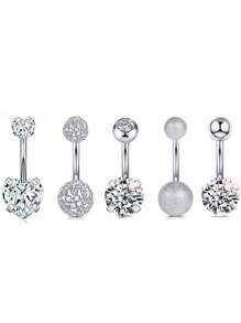 14g Titanium Navel Piercing Jewelry - Internally Threaded Navel Ring - Multicolor - View 7