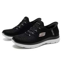 Skechers 女款休閒鞋，套腳運動休閒鞋，走路鞋，吸震透氣低筒走路鞋，日常通勤鞋 150125 - 黑色 - 查看 3