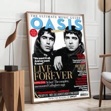 1pc /3PCSWall Art Poster Frameless/Framed Pop Oasis Band Poster Printing Family Living Room Bedroom Entrance Bar Restaurant Cafe Art Painting Decorative Hanging Painting