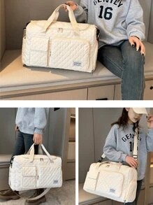 1PCS Deluxe Large Capacity Duffel Bag - Multi-Functional Shoulder And Crossbody Tote Bag With Two Size Options With Wet/Dry Pocket And Dual Side Pockets For Travel And Fitness