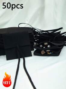 1/5/50 件超细纤维珠宝包装袋高品质珠宝礼品袋婚礼派对生日回礼品糖果袋耳环手链项链别致小型收纳袋礼品袋