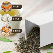 1 Set/3pcs Set High-Quality Iron Coffee Canister, White/Black, For Storing Coffee Beans, Tea Leaves, Sugar, Iron Storage Containers With Wooden Lid, Suitable For Restaurant, Kitchen, Living Room - 白色 - 查看 6