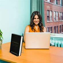 4 pezzi supporto per libri in acrilico espositore per riviste livello desktop libro espositore per telefono scaffale da tavolo espositore per brochure - klar-klein - Übersicht 4