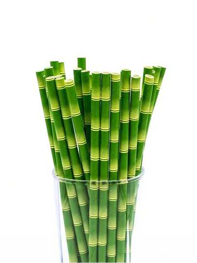 20/30/40支装竹吸管，生日婚礼装饰，热带夏威夷主题派对用品，饮用吸管，创意小礼物，夏季装饰，夏季必备，派对装饰，派对用品，婚礼装饰，婚礼用品，夏威夷主题派对，返校用品