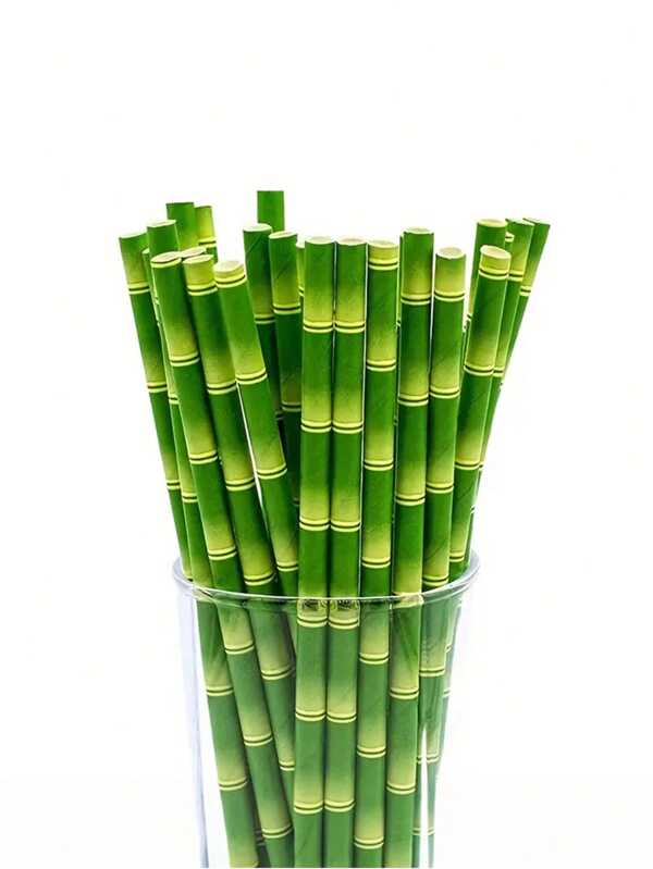 20/30pcs, Batch Bamboo Straws, Birthday Wedding Decoration, Tropical Hawaiian Party Supplies, Drinking Straws, Creative Small Gift, Summer Decor, Summer Supplies, Party Decor, Party Supplies, Wedding Decor, Wedding Supplies, Hawwaii Theme Party, Back To School Supplies