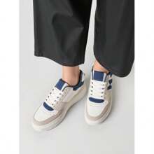 White Blue Women's Comfortable Versatile Casual Sneakers - White Blue - View 2