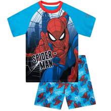Marvel Spiderman Pyjamas | Spider-Man Boys Short Pyjamas | Official Merchandise - Blue - View 2