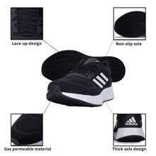 Adidas DURAMO 10PE Running Shoes, Lightweight Cushioned Men's Sneakers, Fitness Sports Shoes, Casual Office Commute Shoes GW8336 - Black/White - View 8