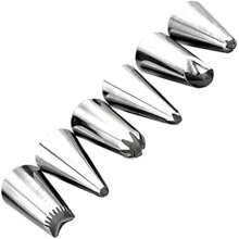 8Pcs Silicone Icing Piping Bag Set, Pastry Piping Bags Sets, Reusable Cream Pastry Bag And 6 Stainless Steel Nozzles, DIY Cake Decorating Supplies Kit(6Pcs Nozzle+1pc Pastry Bag+1pc White Converter) - Green - View 6