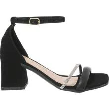 Women's Sandal With Rhinestones On The Front, 1 Synthetic Strap, Thick Heel, Comfort, Party, Shine - 黑色 - 查看 6