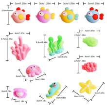 12 Pcs Under The Sea Cake Decoration Ocean Cake Topper Under The Sea Party Supplies Devil Fish, Octopus, Seahorse Cake Decor Under The Sea Theme Birthday Creatuive Party