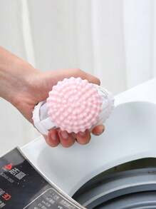 1pc Washing Machine Lint Mesh Filter Bag, Floating Particle Filter & Clothing Cleaning Brush 2-In-1 Ball