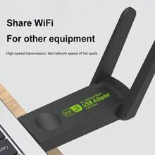 KZ VAORLO 1300Mbps USB3.0 WiFi Adapter Dual Band 2.4G 5Ghz Free Driver Wireless WiFi Dongle Antenna USB Ethernet Network Card Receiver High-Speed Strong Signal Plug And Play For PC Win 10/11