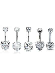 14g Titanium Navel Piercing Jewelry - Internally Threaded Navel Ring - Multicolor - View 17