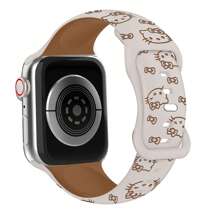 Sanrio Sanrio 1 Pc Sport Silicone Engraved Hello Kitty Watch Band Compatible With Apple Watch Band 40mm 38mm 41mm 44mm 45mm 42mm 46mm 49mm Women Men, Soft Wristband Waterproof Replacement Sport Band Compatible With Apple Watch Band Series10 9 8 7 6 5 4 3 2 1 SE Ultra Holiday Gift