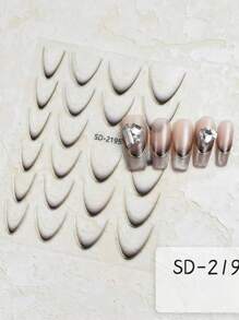 Set da 5 pezzi di decorazioni per unghie primaverili/estive, adesivi per arte di unghie con design a linee e sfumature di colore, stickers autoadesivi per decorazioni unghie fai-da-te, strumenti di guida per unghie a pressione