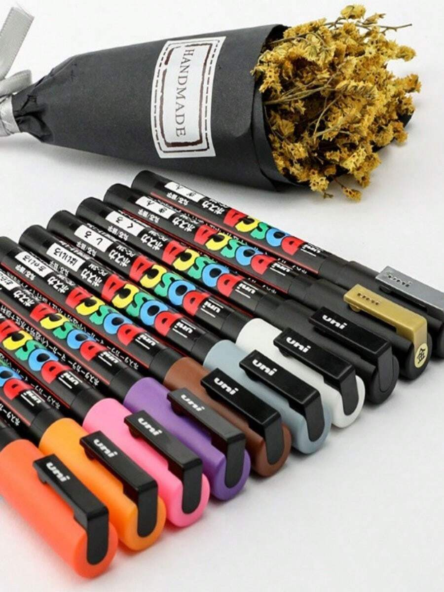 Bolígrafo marcador de pintura Uni Paint Pen PC-3M de punta fina 0.9-1.3mm para pintura, graffiti, anime, publicidad y dibujo artístico