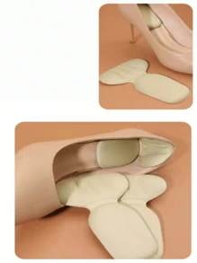 1/2 Paar unifarbene Fersenkissen, Fersen-Einlegesohlen-Pads Anti-Schmerz Anti-Verschleiß Kissen Fußpflege Fersenschutz selbstklebende Rückseite Schuheinlage, moderne Vliesstoff Anti-Verschleiß Anti-Rutsch Fersenkissen für den täglichen Gebrauch, Urlaubsartikel, Reiseartikel, Reisezubehör, Schulanfang, Haushaltsartikel, Haushaltswaren.