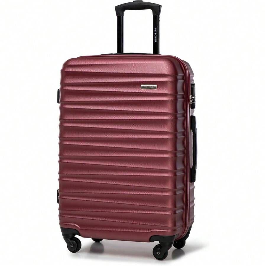 Groove Line Medium Suitcase - Burgundy - View 1