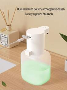 1pc Automatic Soap Dispenser, Foaming Hand Wash, Electric Touchless Liquid Soap Dispenser With Motion Sensor, Rechargeable For Kitchen, Bathroom, Hotel