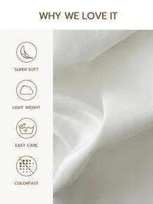 3pcs 100% Polyester Duvet Cover Set (1 Duvet Cover And 2 Pillow Shams), Modern Style Home Bedding Set, Suitable For All Seasons - White - View 5