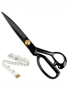 专业 8/10/12 英寸重型缝纫剪刀 - 高碳钢，符合人体工程学的手柄，非常适合切割人造皮革和织物 - 非常适合家庭、办公室和时装设计师