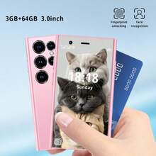 SOYES Mini Android Smartphone, Unlock Smart Phone, 3.0 Inch HD Screen Mini Phone, Pocket Phone, Student Phone, Dual SIM/Camera/GPS/Face ID, With Fun Educational APP/Learning/Gaming/Drawing/Cartoon, Ideal Phone For Children/Teens - Recolor - View 5