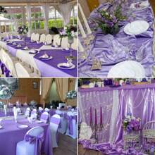 1件缎面桌布，可水洗涤纶桌布，防污防皱，适合派对、婚礼、生日活动