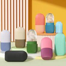 1pc Ice Face Roller, Ice Roller For Face & Eye Puffiness Relief, Facial Massager Contour And Enhance Skin Care & Glow, Ice Facial Roller Mold Cube Back To School - Multicolor - View 12