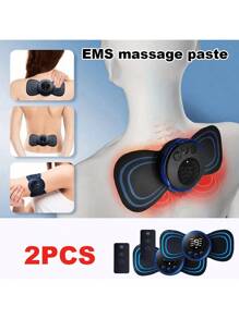 2Pcs/Set Wireless Remote Control Ems Muscle Trainer And Massager, Full Body Relaxation, Muscle Training, Great Gift For Festival And Birthday - Black - View 2