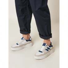White Blue Women's Comfortable Versatile Casual Sneakers - White Blue - View 3