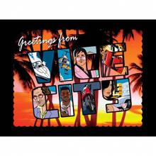 1 pièce Affiche murale avec cadre en option, Pop Art GTA 5 Vices, la capitale sainte, 5 stars, bon citoyen, trio de voyous, photo de groupe magnifique. Collection d'affiches artistiques à décorer la salle de jeu. Peinture HD cadeau de décoration