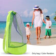 网状沙滩包 超大沙滩包和手提袋 手提包 背包 玩具 毛巾 沙子 收纳 沙滩玩具 儿童玩具 超市杂货 野餐手提袋 - 彩色 - 查看 14