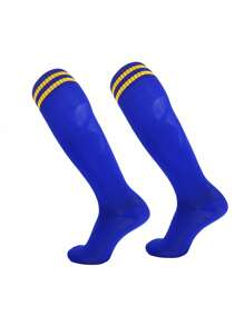 1 Pair Kids Striped Over-The-Knee Sports Socks, Moisture-Wicking Breathable Football Socks, Suitable For Children Basketball Football Training, Running Outdoor Activities - Multicolor - View 27