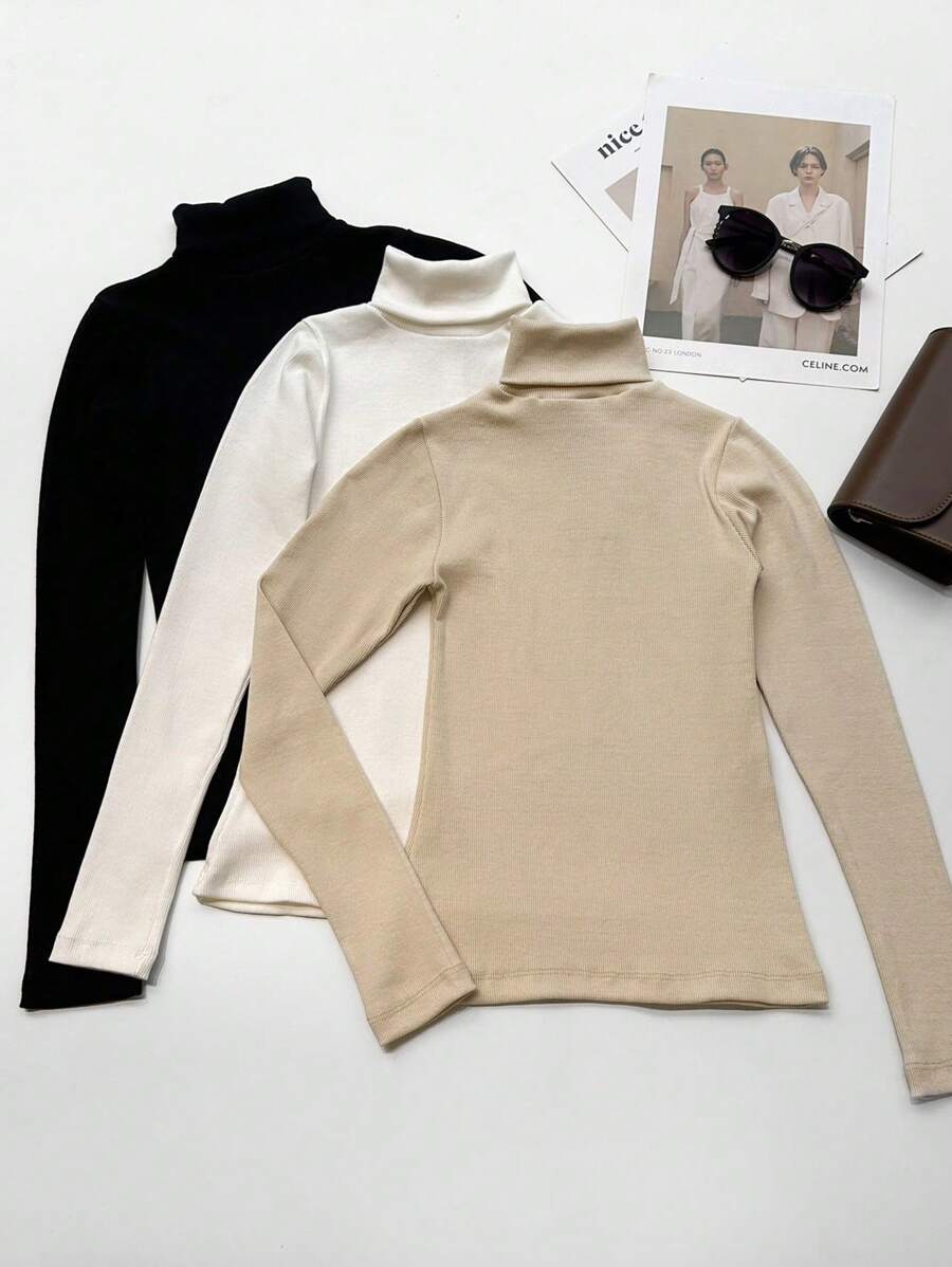 Women Knit Tops - Màu be - Xem 1