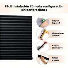 Full Black Pleated Window 90*180 - Black - View 4
